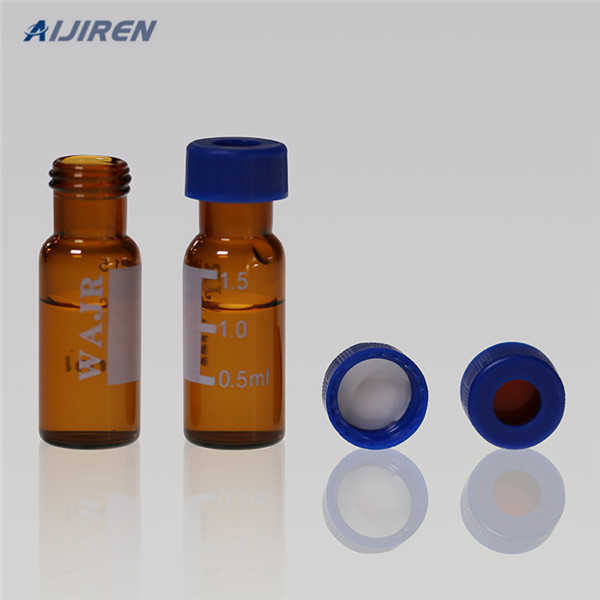 screw neck silicone slit septa HPLC glass vials